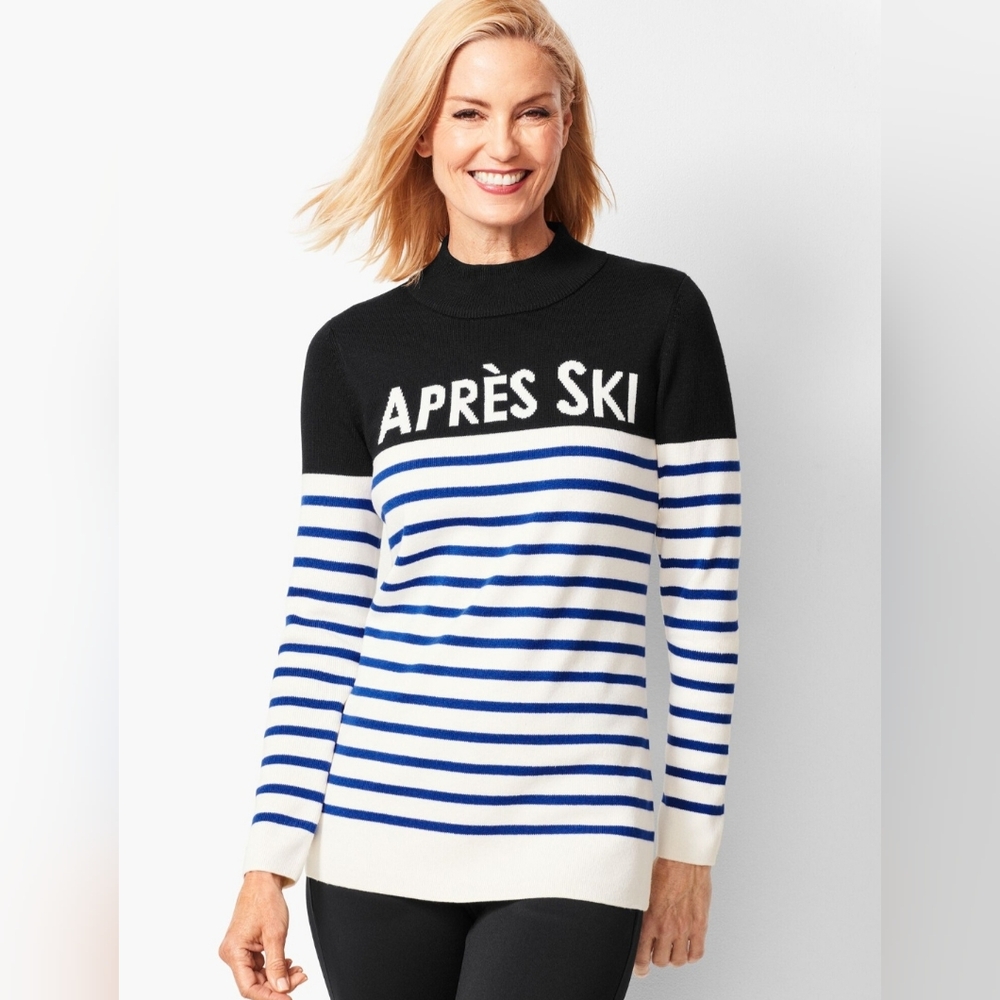 Talbots Après Ski Mockneck Sweater Size L